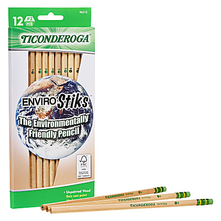 Ticonderoga EnviroStik Pencils Presharpened 2 Lead Soft Pack of 12